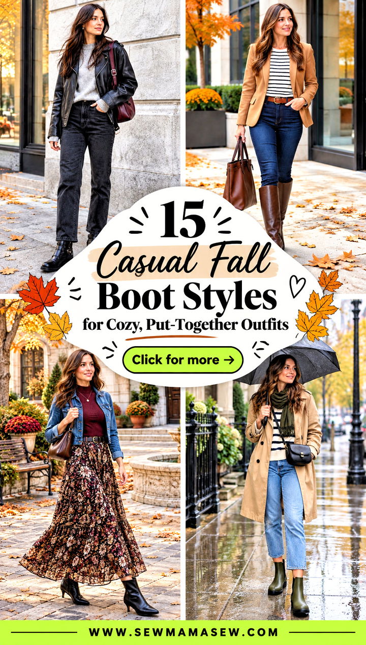 15 Casual Fall Boot Styles for Cozy Put-Together Outfits - 15 Casual Fall Boot Styles for Cozy, Put-Together Outfits