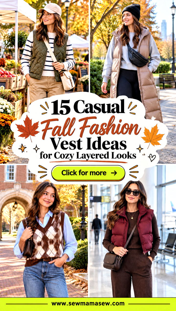 15 Casual Fall Fashion Vest Ideas for Cozy Layered Looks - 15 Casual Fall Fashion Vest Ideas for Cozy Layered Looks