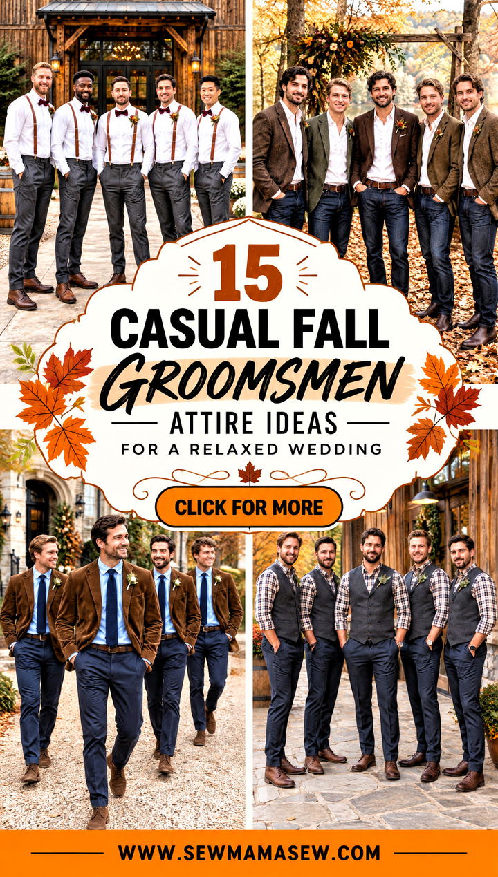 15 Casual Fall Groomsmen Attire Ideas for a Relaxed Wedding - 15 Casual Fall Groomsmen Attire Ideas for a Relaxed Wedding