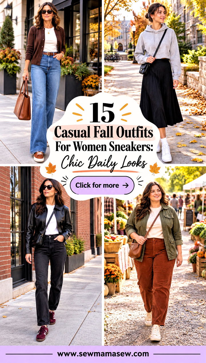 15 Casual Fall Outfits For Women Sneakers Chic Daily Looks - 15 Casual Fall Outfits For Women Sneakers: Chic Daily Looks
