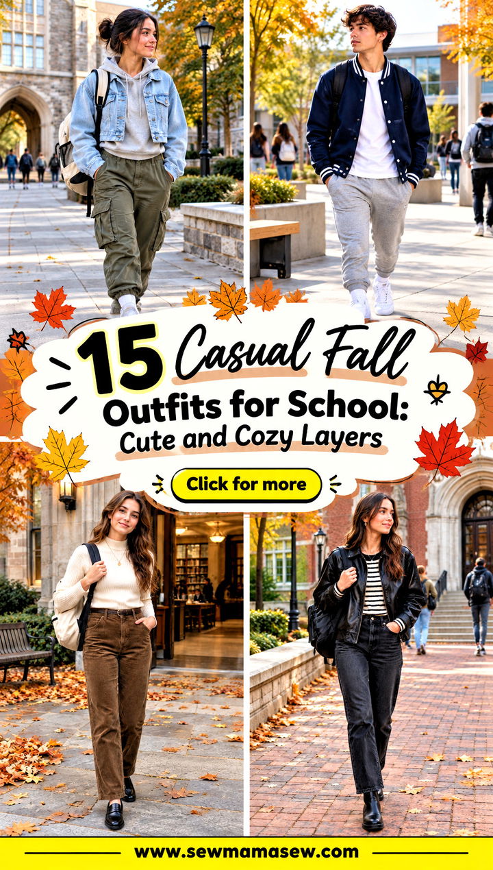 15 Casual Fall Outfits for School Cute and Cozy Layers - 15 Casual Fall Outfits for School: Cute and Cozy Layers
