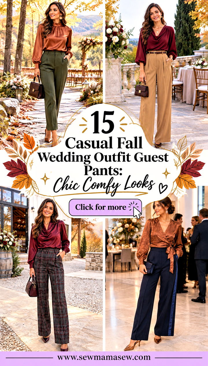 15 Casual Fall Wedding Outfit Guest Pants Chic Comfy Looks - 15 Casual Fall Wedding Outfit Guest Pants: Chic Comfy Looks
