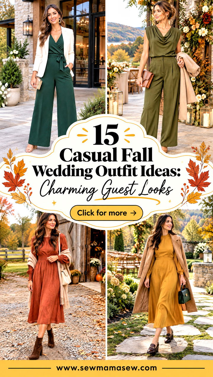 15 Casual Fall Wedding Outfit Ideas Charming Guest Looks - 15 Casual Fall Wedding Outfit Ideas: Charming Guest Looks
