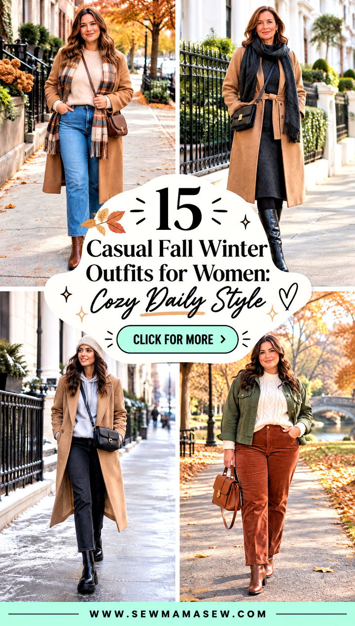 15 Casual Fall Winter Outfits for Women Cozy Daily Style - 15 Casual Fall Winter Outfits for Women: Cozy Daily Style