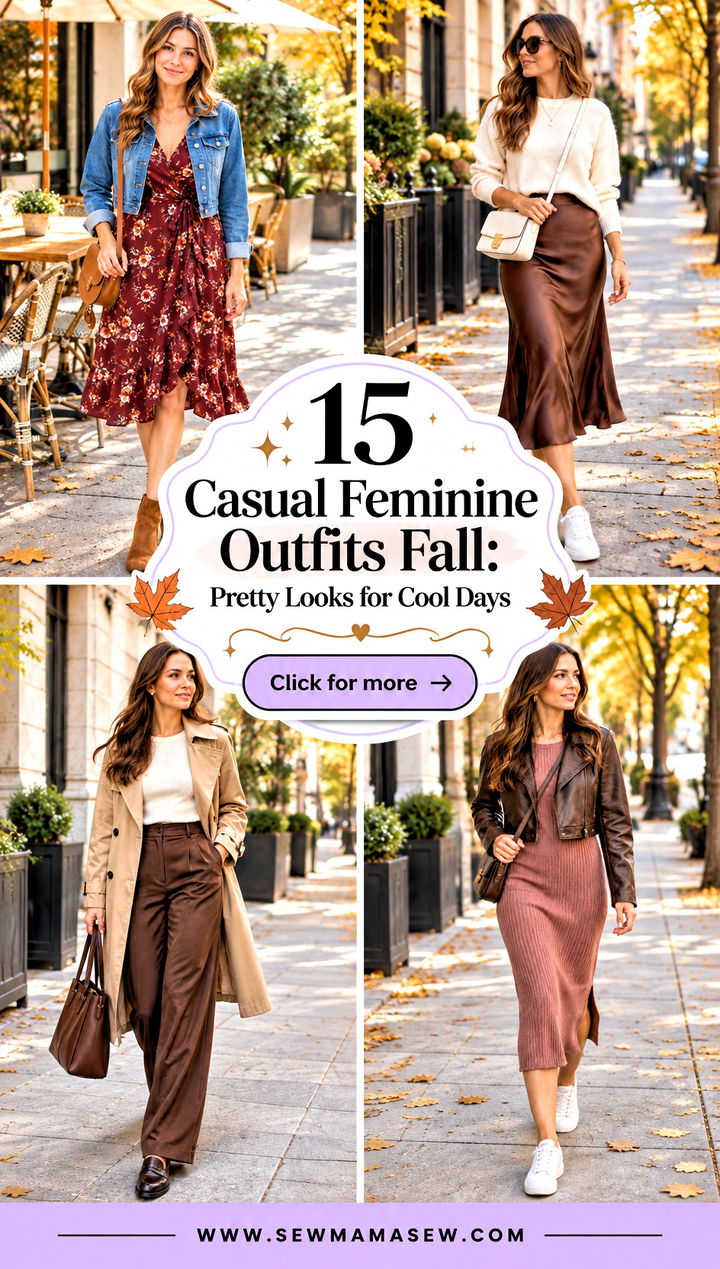15 Casual Feminine Outfits Fall Pretty Looks for Cool Days - 15 Casual Feminine Outfits Fall: Pretty Looks for Cool Days