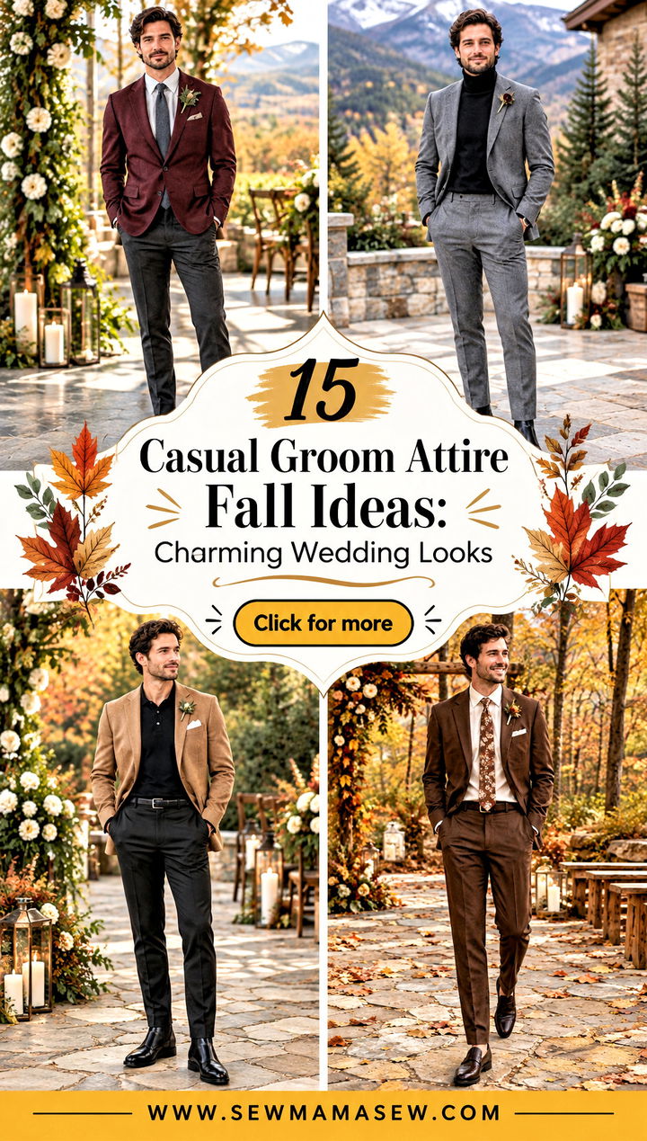 15 Casual Groom Attire Fall Ideas Charming Wedding Looks - 15 Casual Groom Attire Fall Ideas: Charming Wedding Looks