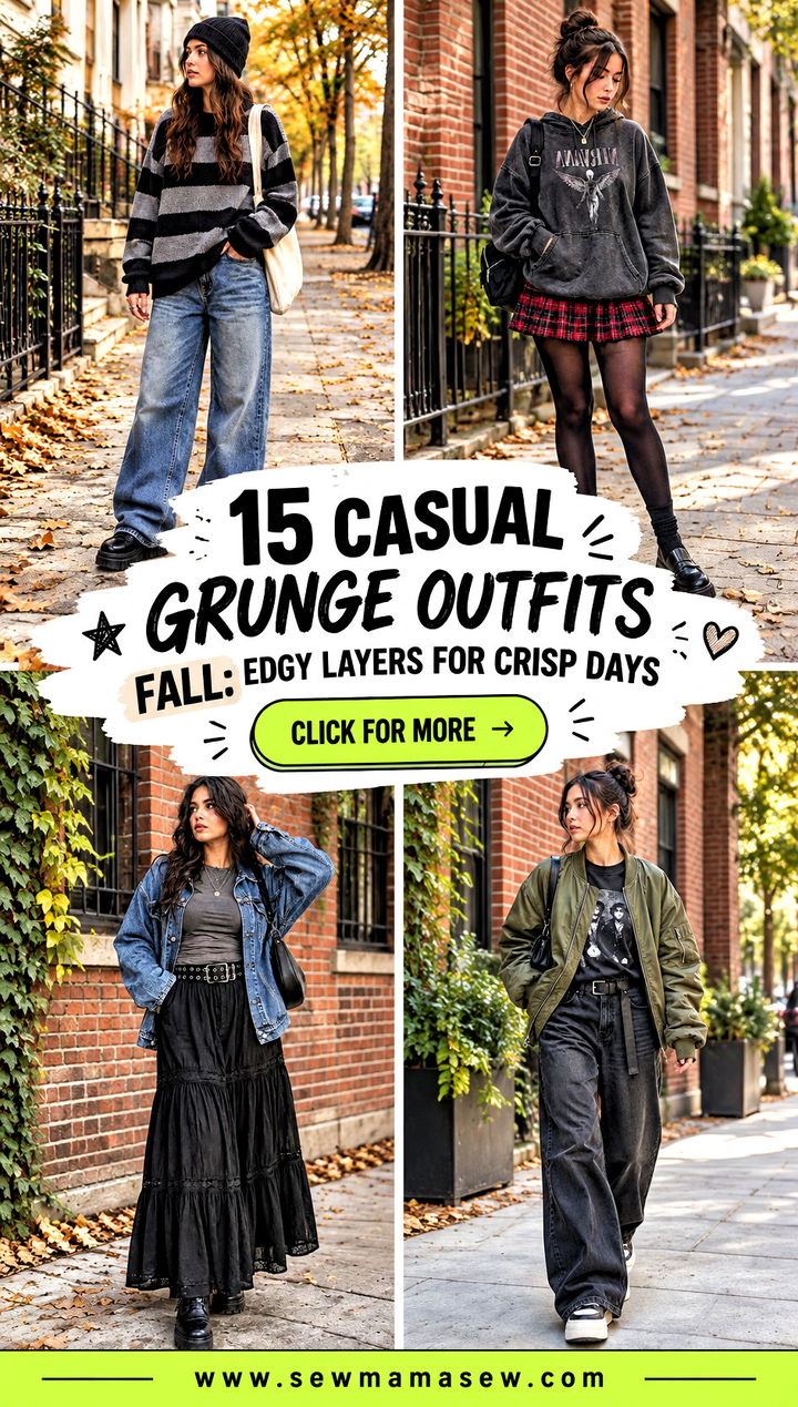 15 Casual Grunge Outfits Fall Edgy Layers for Crisp Days - 15 Casual Grunge Outfits Fall: Edgy Layers for Crisp Days