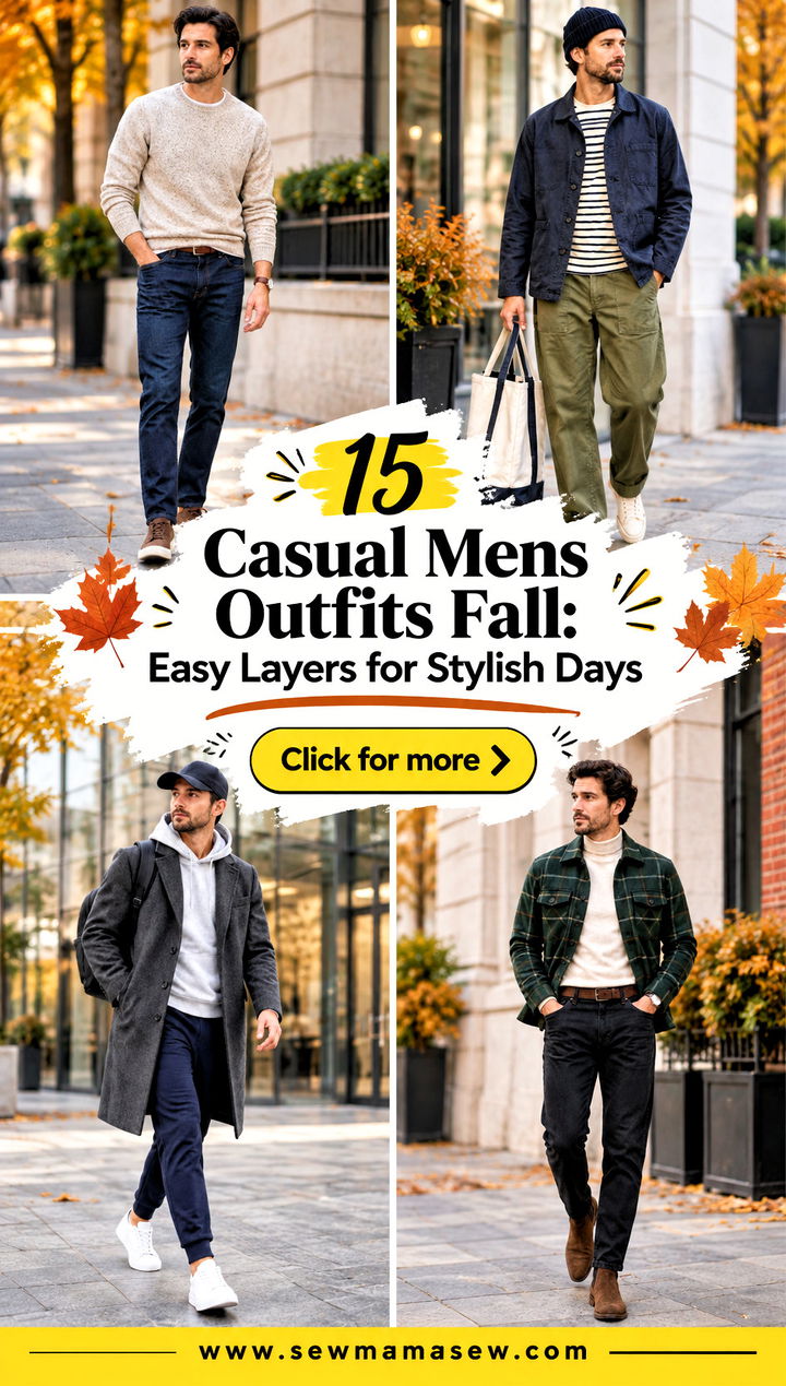 15 Casual Mens Outfits Fall Easy Layers for Stylish Days - 15 Casual Mens Outfits Fall: Easy Layers for Stylish Days