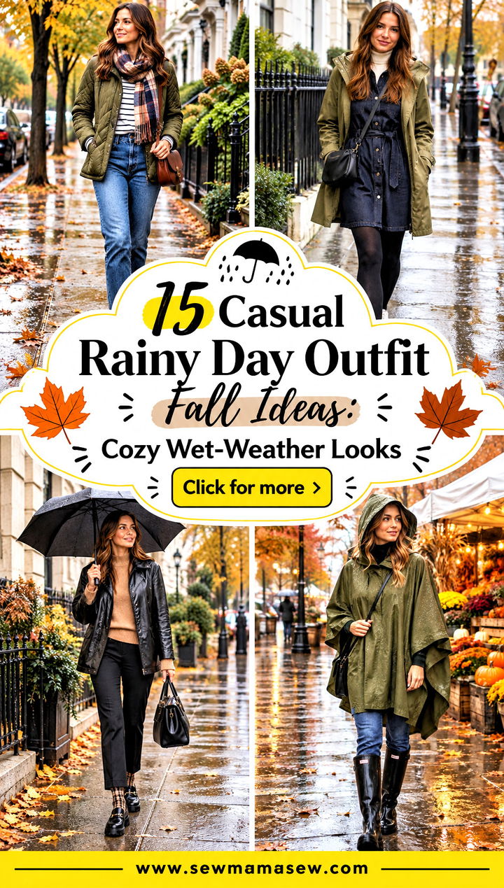 15 Casual Rainy Day Outfit Fall Ideas Cozy Wet-Weather Looks - 15 Casual Rainy Day Outfit Fall Ideas: Cozy Wet-Weather Looks