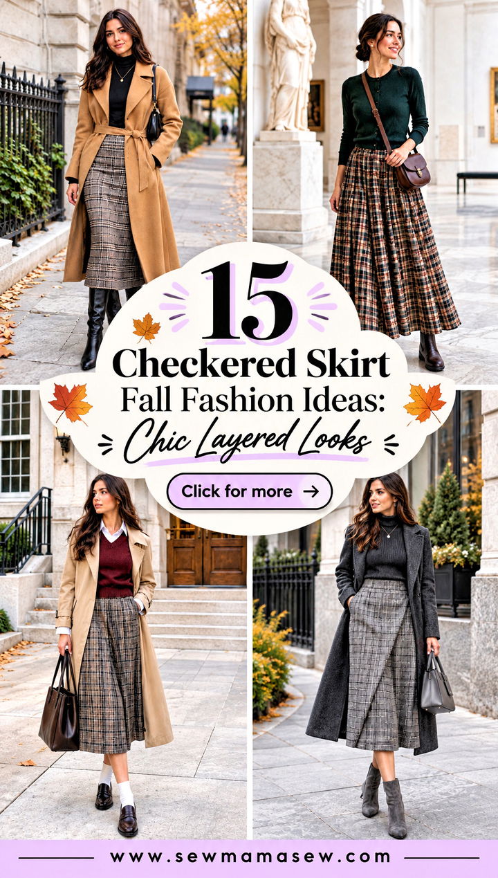 15 Checkered Skirt Fall Fashion Ideas Chic Layered Looks - 15 Checkered Skirt Fall Fashion Ideas: Chic Layered Looks