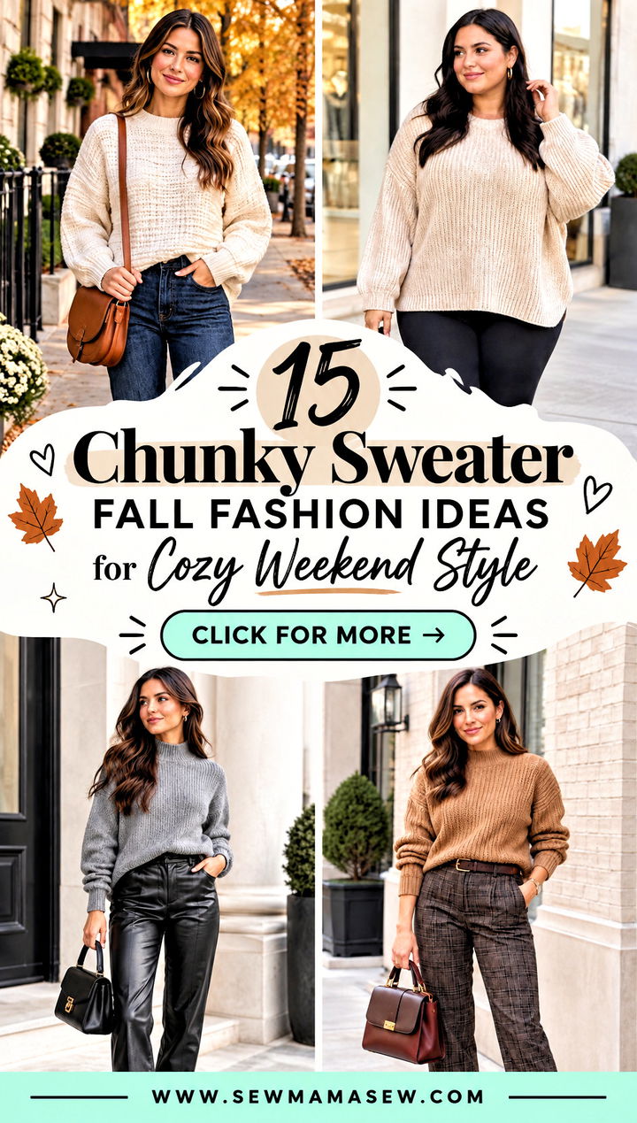 15 Chunky Sweater Fall Fashion Ideas for Cozy Weekend Style - 15 Chunky Sweater Fall Fashion Ideas for Cozy Weekend Style