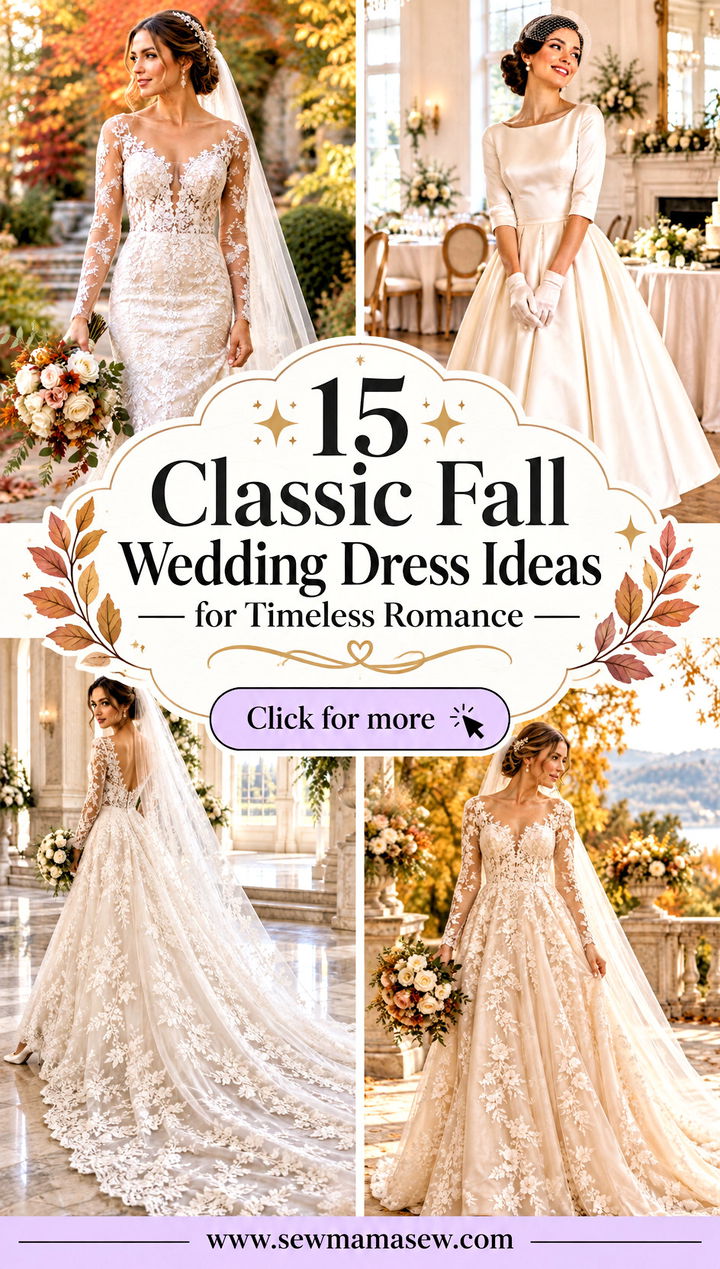 15 Classic Fall Wedding Dress Ideas for Timeless Romance - 15 Classic Fall Wedding Dress Ideas for Timeless Romance