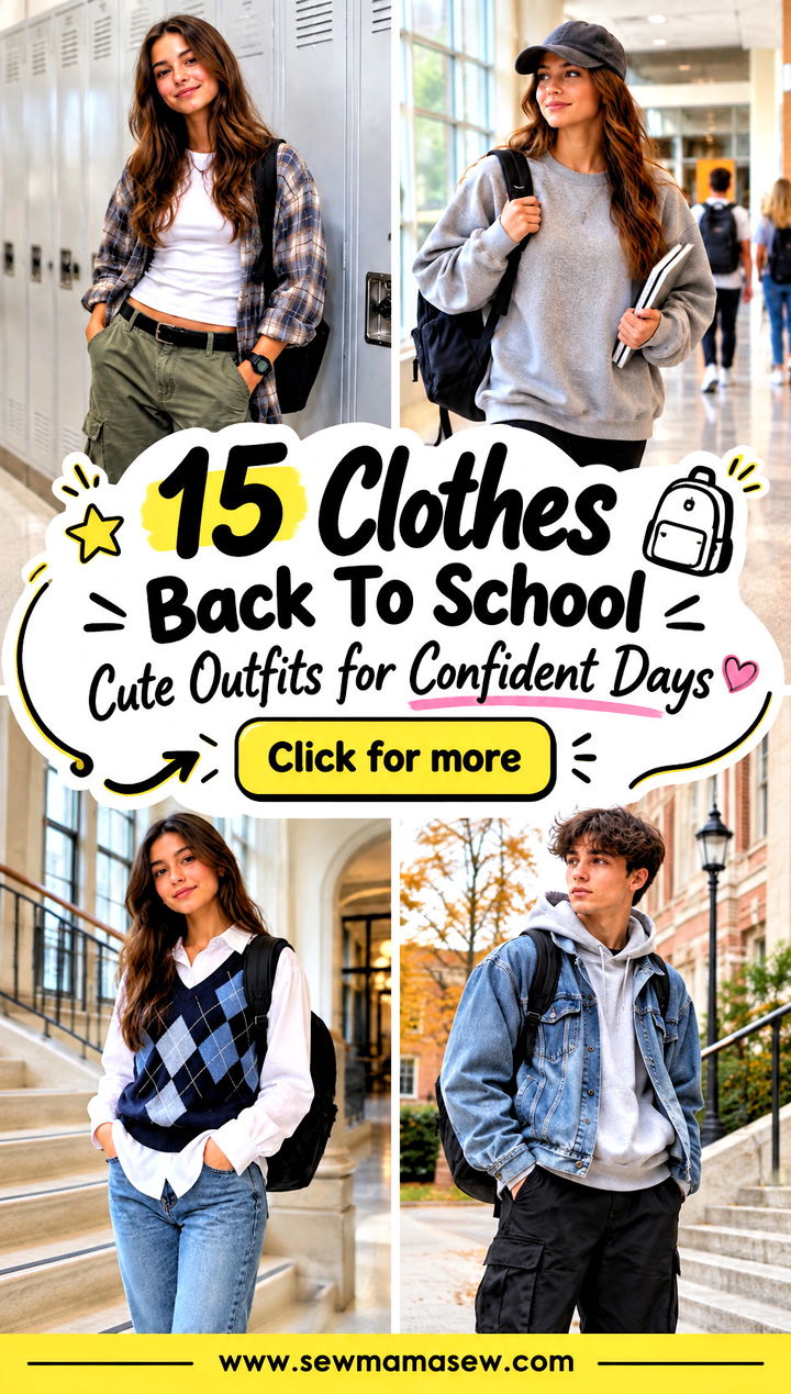 15 Clothes Back To School Cute Outfits for Confident Days - 15 Clothes Back To School Cute Outfits for Confident Days