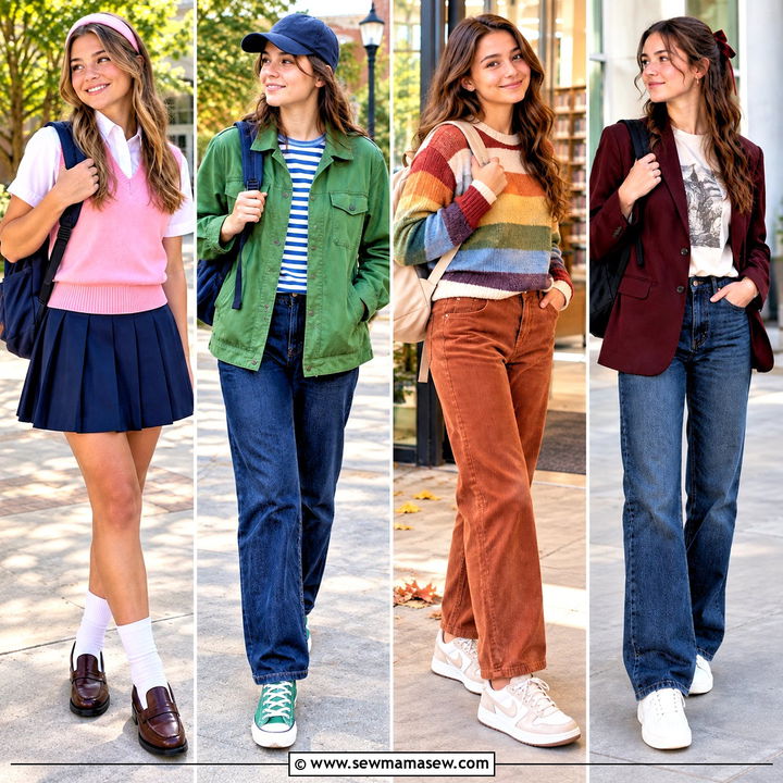 15 Colorful Back to School Outfits for Bold Campus Style