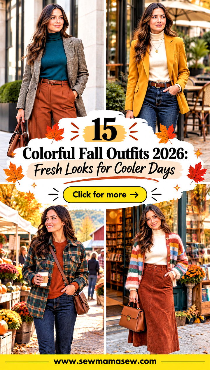 15 Colorful Fall Outfits 2026 Fresh Looks for Cooler Days - 15 Colorful Fall Outfits 2026: Fresh Looks for Cooler Days