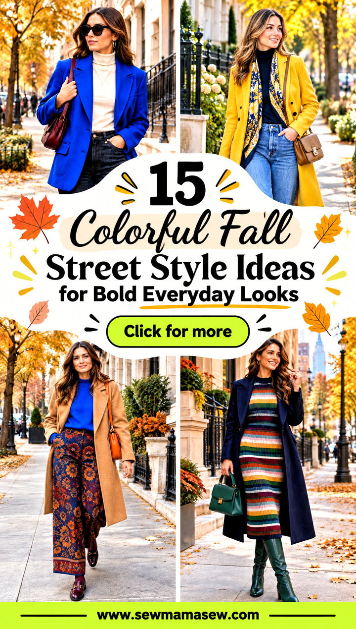 15 Colorful Fall Street Style Ideas for Bold Everyday Looks - 15 Colorful Fall Street Style Ideas for Bold Everyday Looks