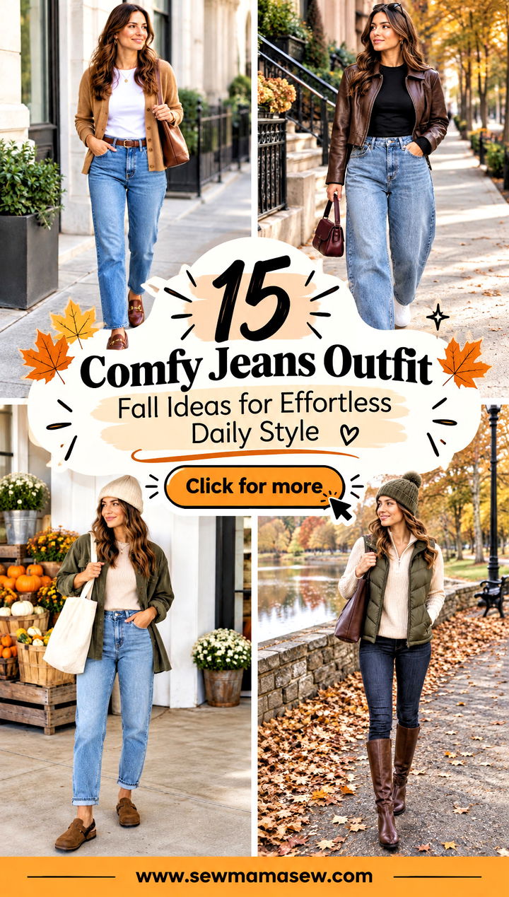 15 Comfy Jeans Outfit Fall Ideas for Effortless Daily Style - 15 Comfy Jeans Outfit Fall Ideas for Effortless Daily Style