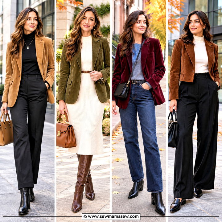 15 Corduroy Blazer Fall Fashion Ideas for Cozy Work Style