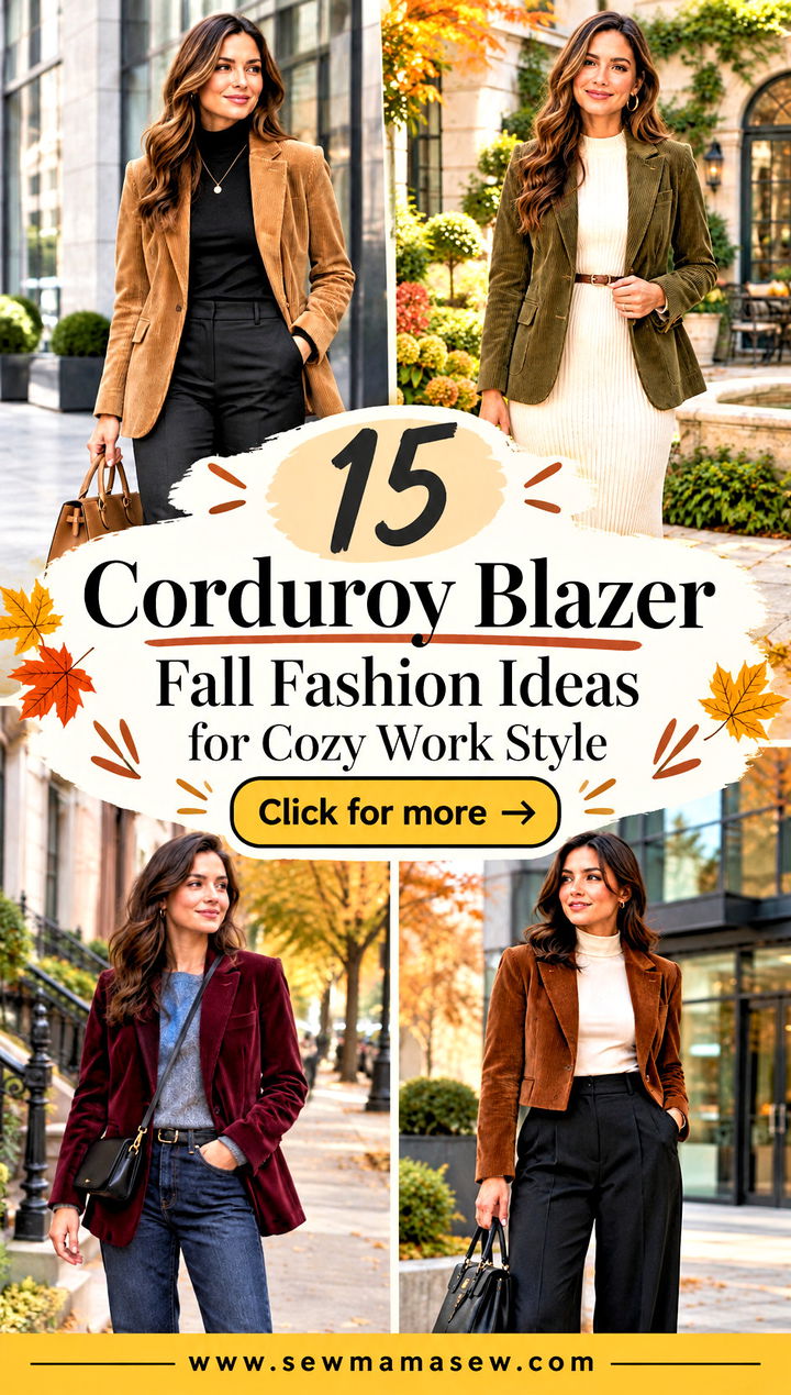 15 Corduroy Blazer Fall Fashion Ideas for Cozy Work Style - 15 Corduroy Blazer Fall Fashion Ideas for Cozy Work Style