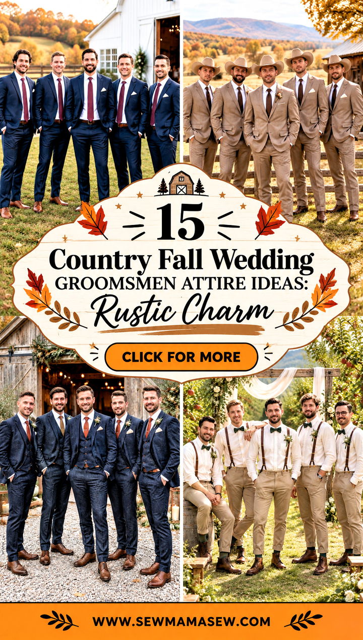 15 Country Fall Wedding Groomsmen Attire Ideas Rustic Charm - 15 Country Fall Wedding Groomsmen Attire Ideas: Rustic Charm