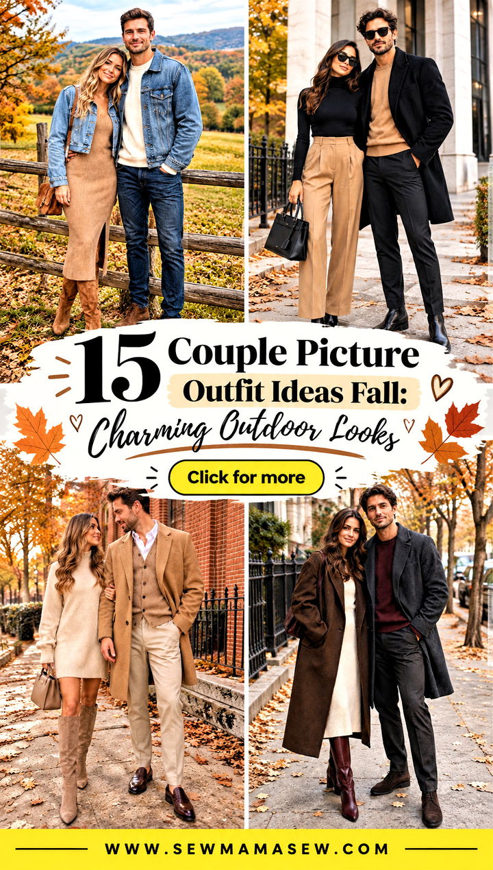 15 Couple Picture Outfit Ideas Fall Charming Outdoor Looks - 15 Couple Picture Outfit Ideas Fall: Charming Outdoor Looks