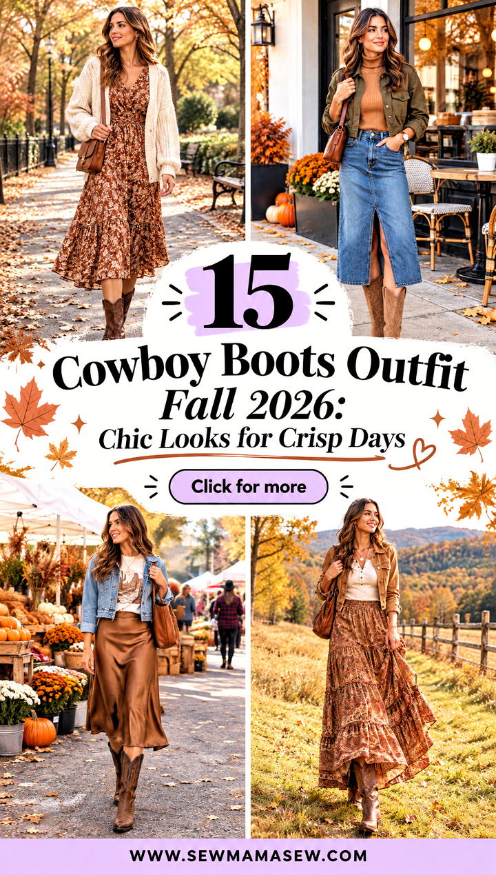 15 Cowboy Boots Outfit Fall 2026 Chic Looks for Crisp Days - 15 Cowboy Boots Outfit Fall 2026: Chic Looks for Crisp Days
