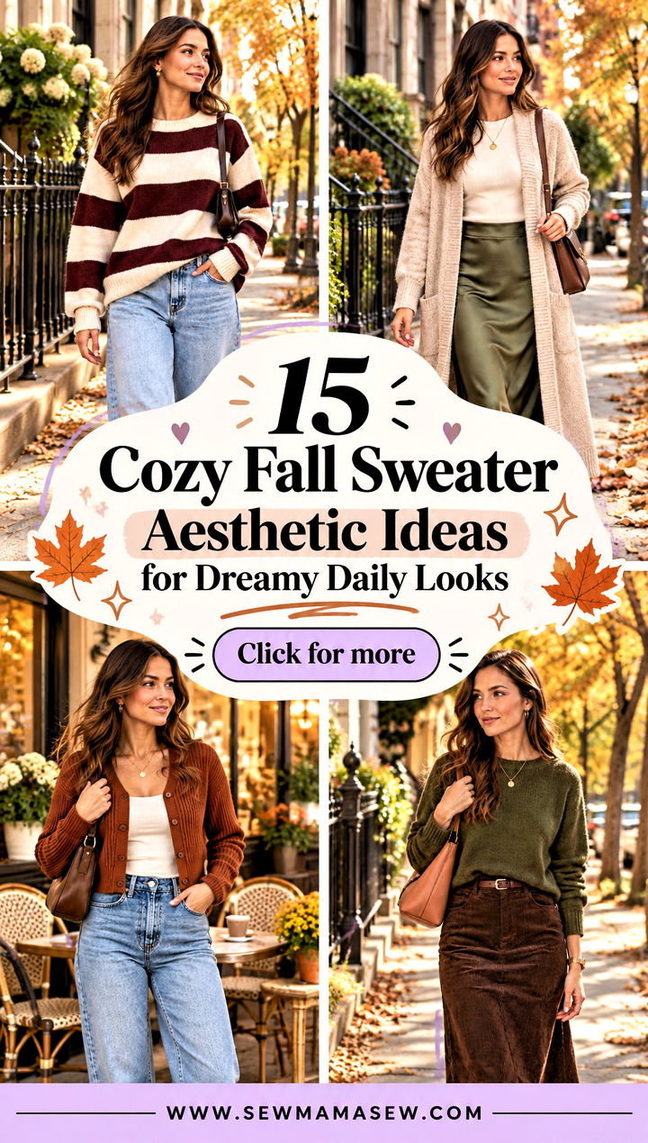 15 Cozy Fall Sweater Aesthetic Ideas for Dreamy Daily Looks - 15 Cozy Fall Sweater Aesthetic Ideas for Dreamy Daily Looks