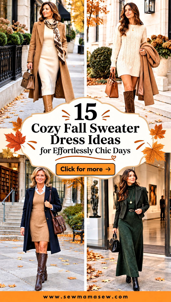 15 Cozy Fall Sweater Dress Ideas for Effortlessly Chic Days - 15 Cozy Fall Sweater Dress Ideas for Effortlessly Chic Days