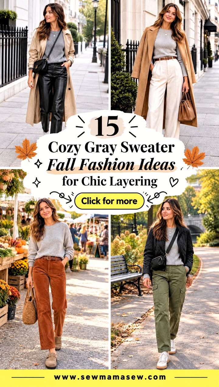 15 Cozy Gray Sweater Fall Fashion Ideas for Chic Layering - 15 Cozy Gray Sweater Fall Fashion Ideas for Chic Layering