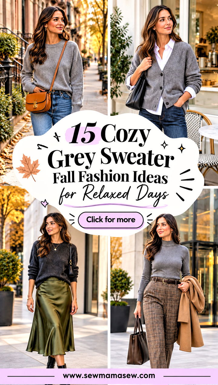15 Cozy Grey Sweater Fall Fashion Ideas for Relaxed Days - 15 Cozy Grey Sweater Fall Fashion Ideas for Relaxed Days