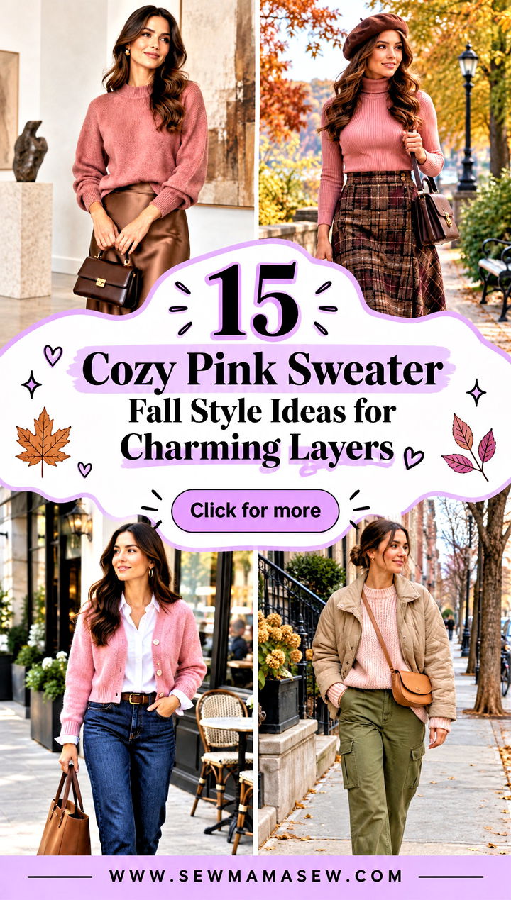 15 Cozy Pink Sweater Fall Style Ideas for Charming Layers - 15 Cozy Pink Sweater Fall Style Ideas for Charming Layers