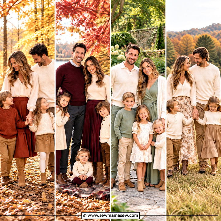 15 Cream Fall Outfit Family Photos Ideas for Warm Memories
