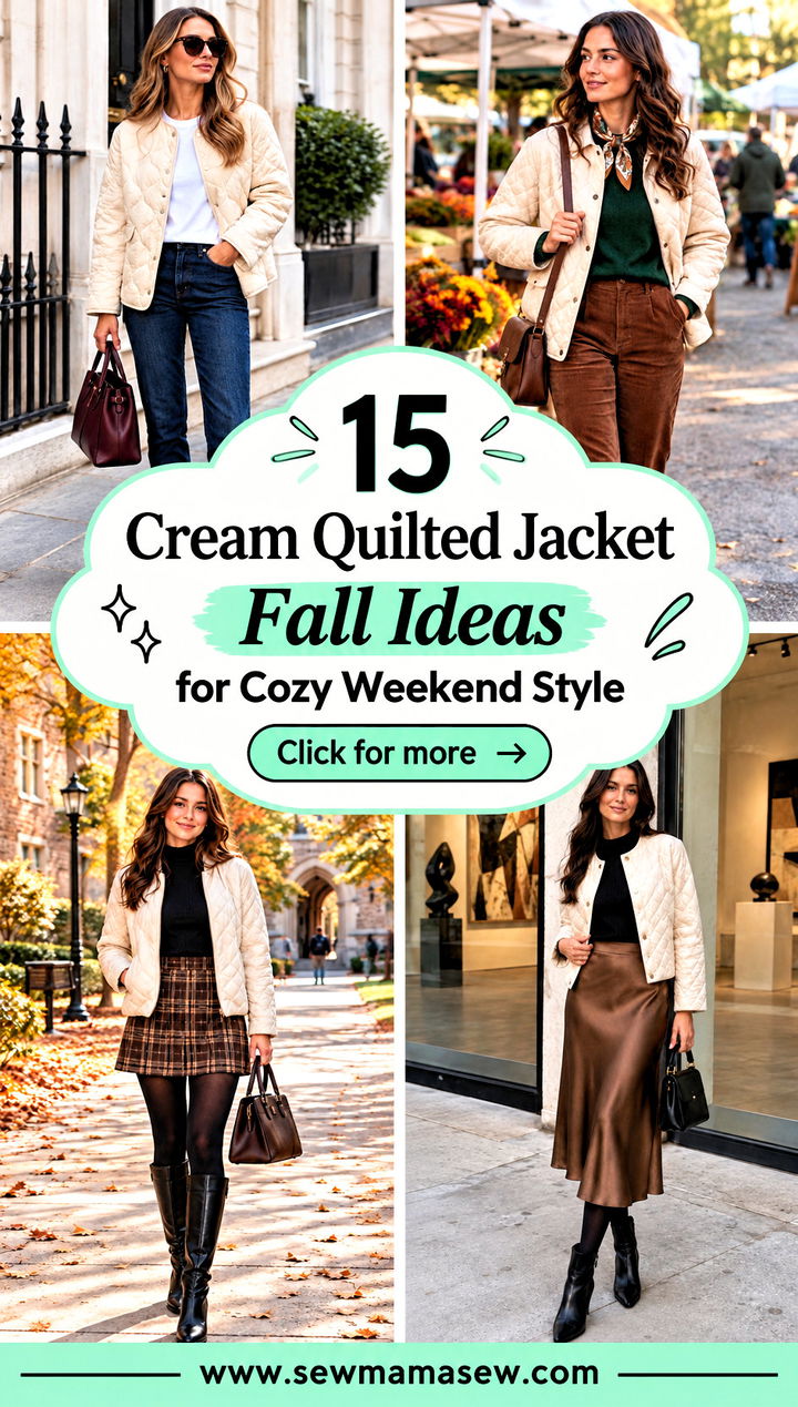 15 Cream Quilted Jacket Fall Ideas for Cozy Weekend Style - 15 Cream Quilted Jacket Fall Ideas for Cozy Weekend Style