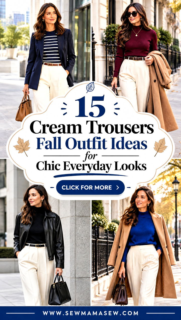 15 Cream Trousers Fall Outfit Ideas for Chic Everyday Looks - 15 Cream Trousers Fall Outfit Ideas for Chic Everyday Looks