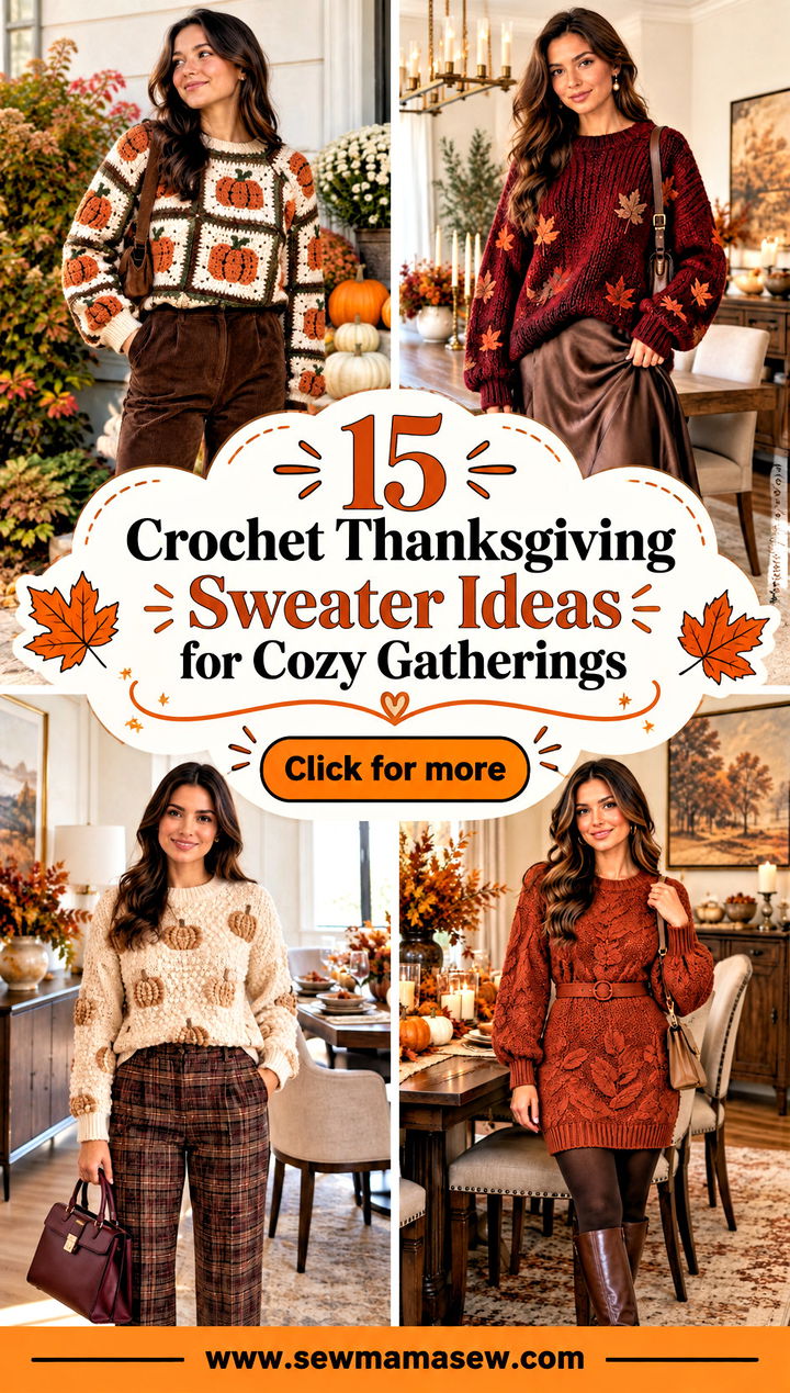 15 Crochet Thanksgiving Sweater Ideas for Cozy Gatherings - 15 Crochet Thanksgiving Sweater Ideas for Cozy Gatherings