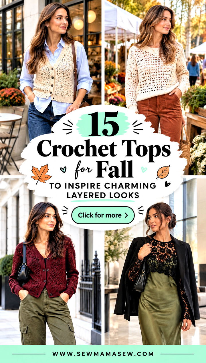 15 Crochet Tops for Fall to Inspire Charming Layered Looks - 15 Crochet Tops for Fall to Inspire Charming Layered Looks
