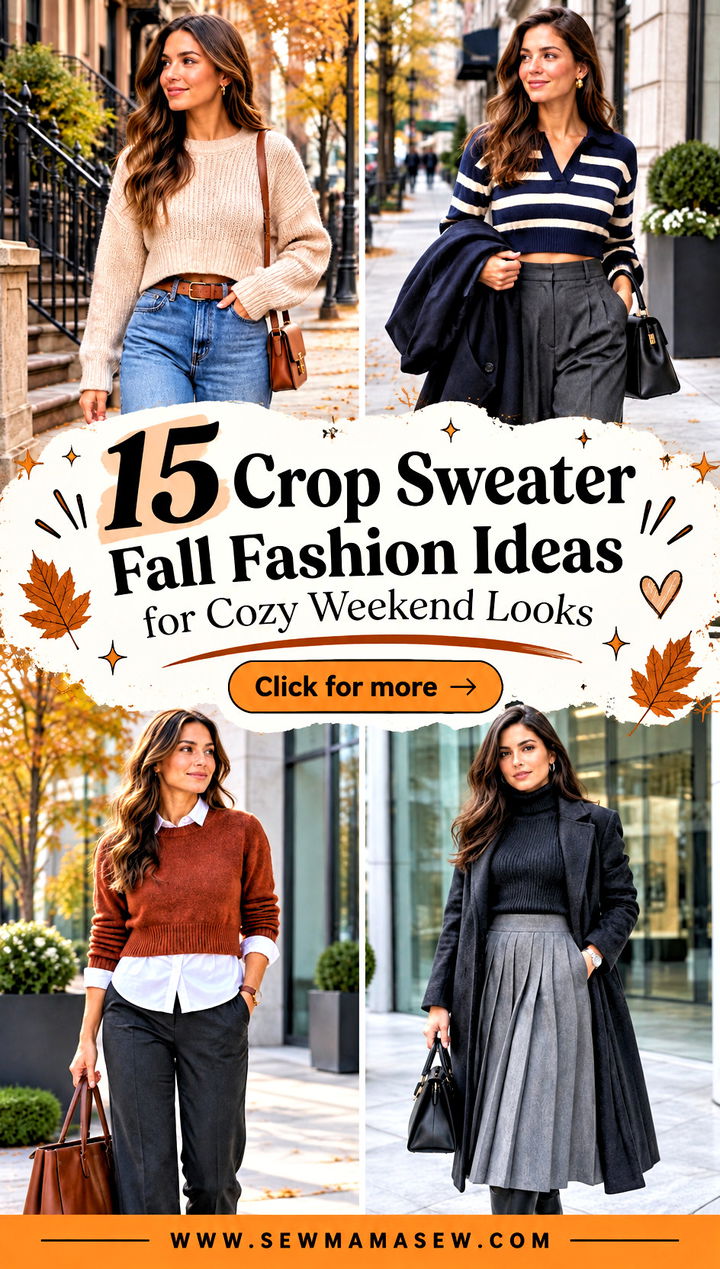 15 Crop Sweater Fall Fashion Ideas for Cozy Weekend Looks - 15 Crop Sweater Fall Fashion Ideas for Cozy Weekend Looks