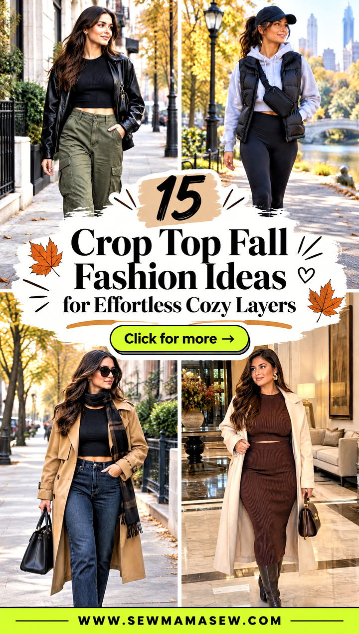 15 Crop Top Fall Fashion Ideas for Effortless Cozy Layers - 15 Crop Top Fall Fashion Ideas for Effortless Cozy Layers