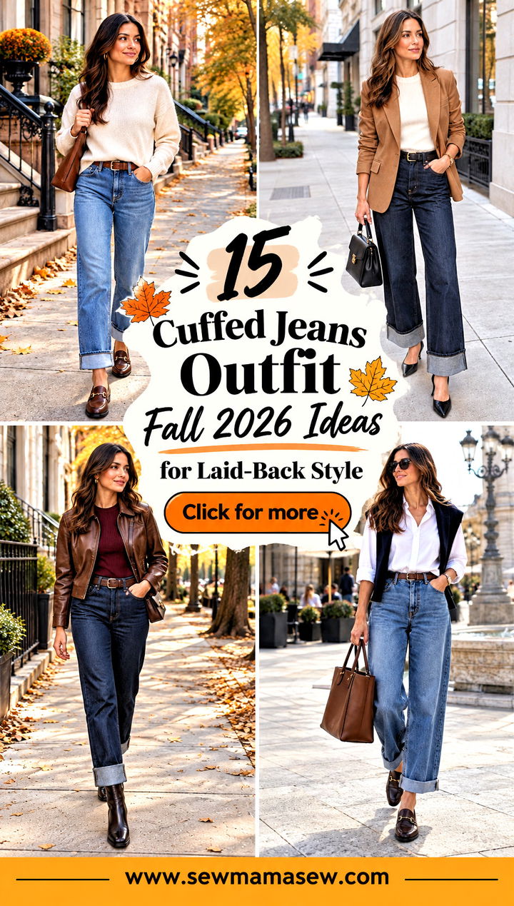 15 Cuffed Jeans Outfit Fall 2026 Ideas for Laid-Back Style - 15 Cuffed Jeans Outfit Fall 2026 Ideas for Laid-Back Style