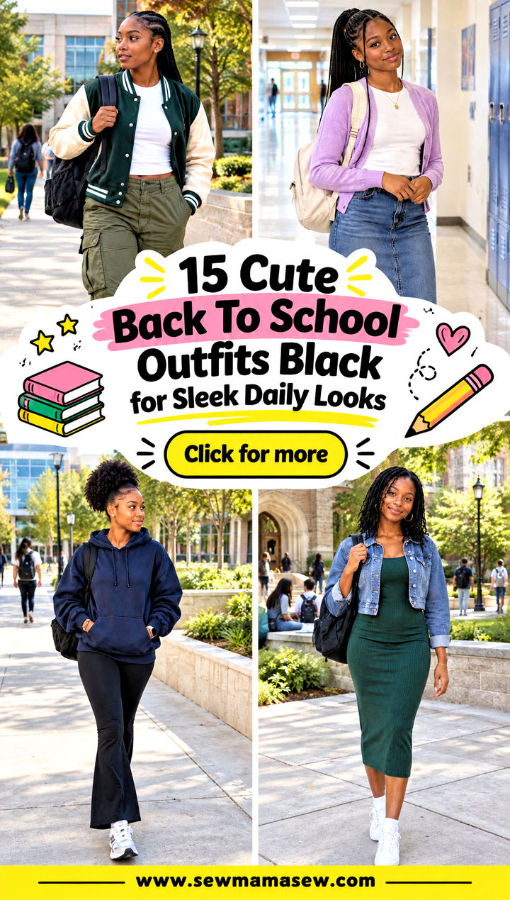 15 Cute Back To School Outfits Black for Sleek Daily Looks - 15 Cute Back To School Outfits Black for Sleek Daily Looks