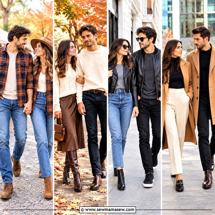 15 Cute Couple Outfits Matching Fall for Cozy Date Nights