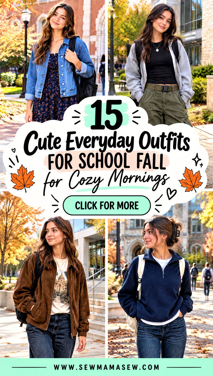 15 Cute Everyday Outfits for School Fall for Cozy Mornings - 15 Cute Everyday Outfits for School Fall for Cozy Mornings