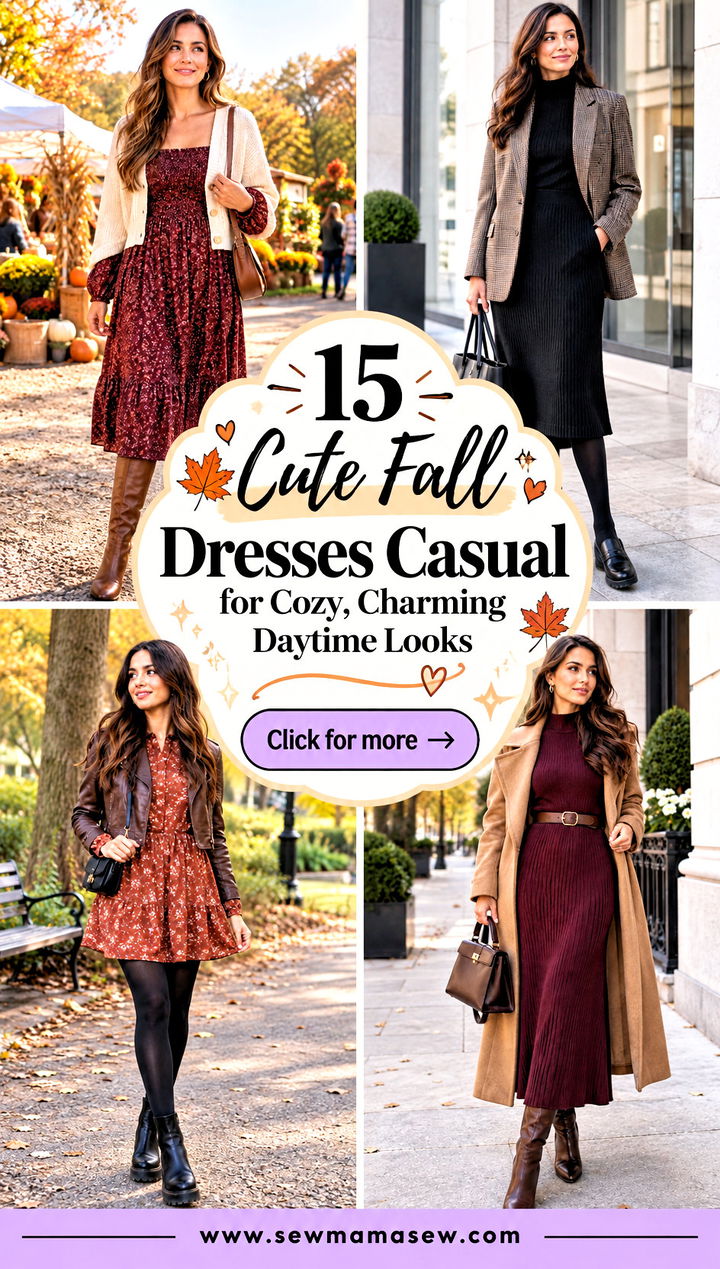 15 Cute Fall Dresses Casual for Cozy Charming Daytime Looks - 15 Cute Fall Dresses Casual for Cozy, Charming Daytime Looks