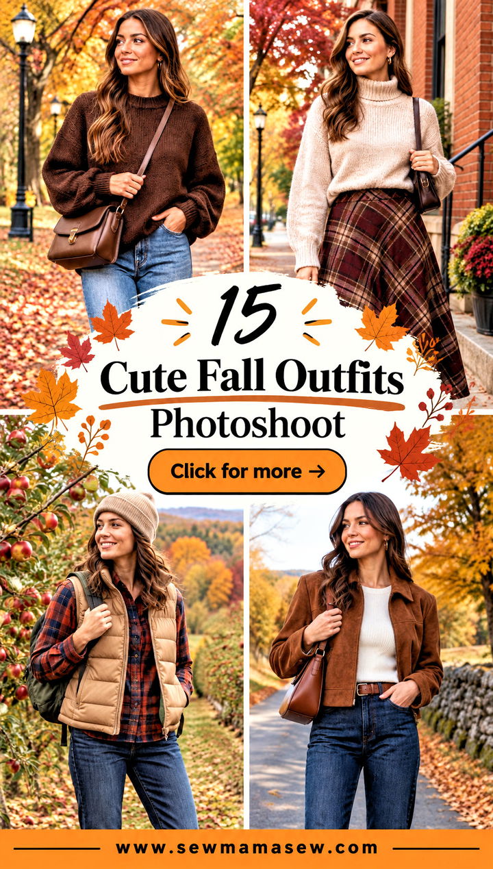 15 Cute Fall Outfits Photoshoot Charming Autumn Photo Looks - 15 Cute Fall Outfits Photoshoot: Charming Autumn Photo Looks