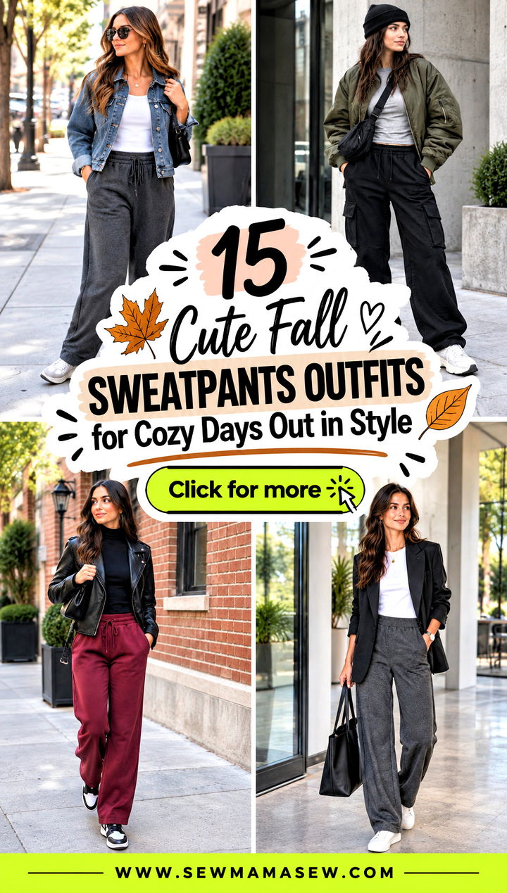15 Cute Fall Sweatpants Outfits for Cozy Days Out in Style - 15 Cute Fall Sweatpants Outfits for Cozy Days Out in Style
