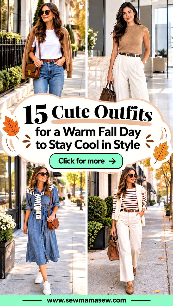 15 Cute Outfits for a Warm Fall Day to Stay Cool in Style - 15 Cute Outfits for a Warm Fall Day to Stay Cool in Style