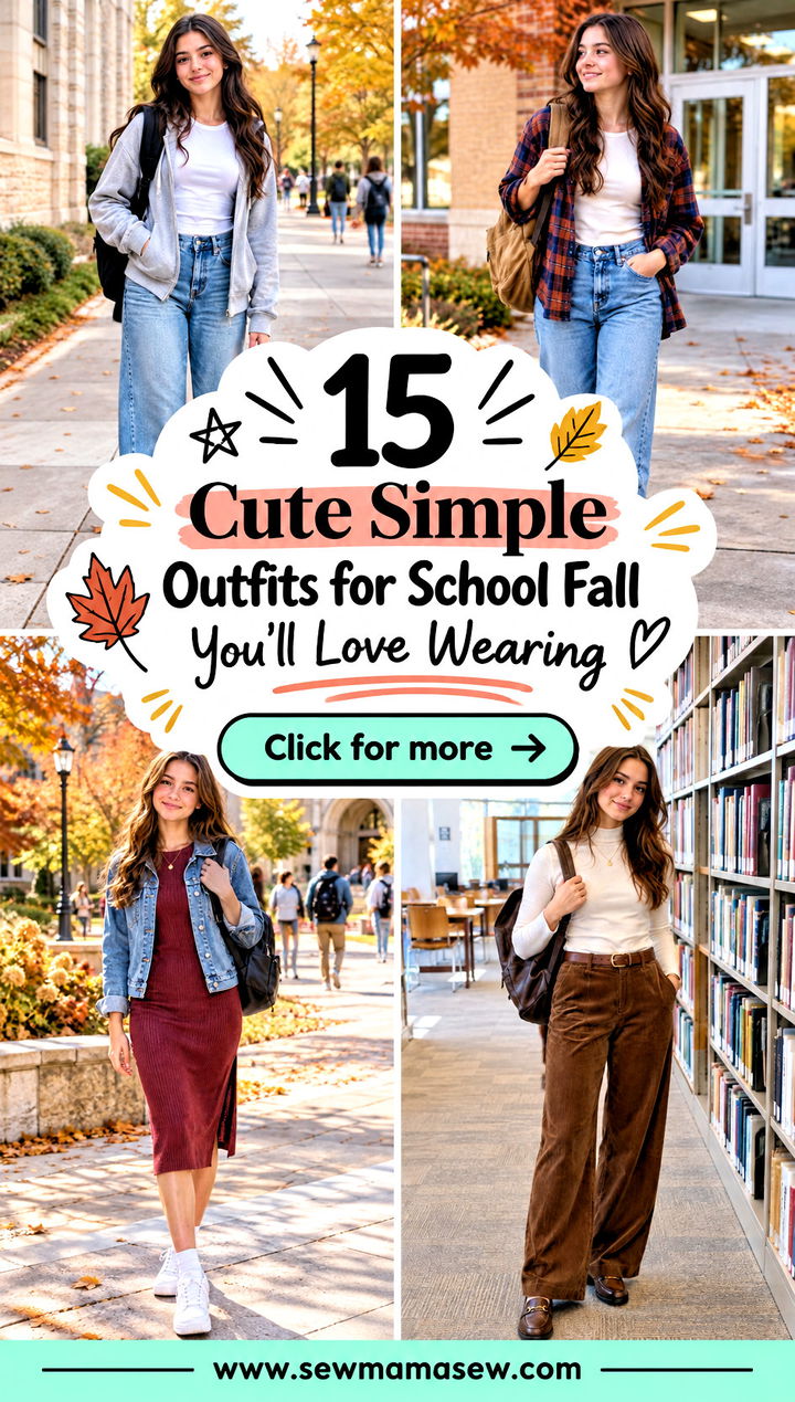 15 Cute Simple Outfits for School Fall Youll Love Wearing - 15 Cute Simple Outfits for School Fall You'll Love Wearing