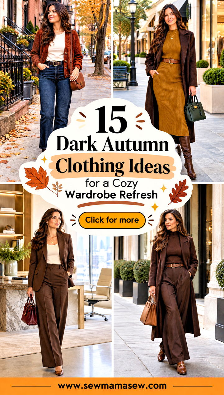 15 Dark Autumn Clothing Ideas for a Cozy Wardrobe Refresh - 15 Dark Autumn Clothing Ideas for a Cozy Wardrobe Refresh