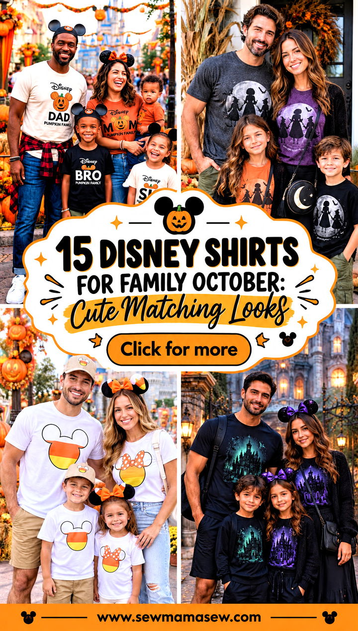 15 Disney Shirts For Family October Cute Matching Looks - 15 Disney Shirts For Family October: Cute Matching Looks
