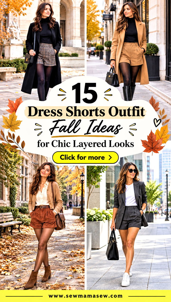 15 Dress Shorts Outfit Fall Ideas for Chic Layered Looks - 15 Dress Shorts Outfit Fall Ideas for Chic Layered Looks